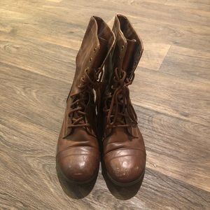 Brown Combat Boots